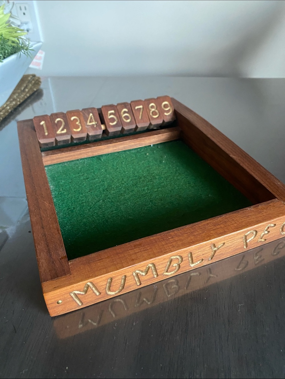 Shut the Box Wooden Dice Game